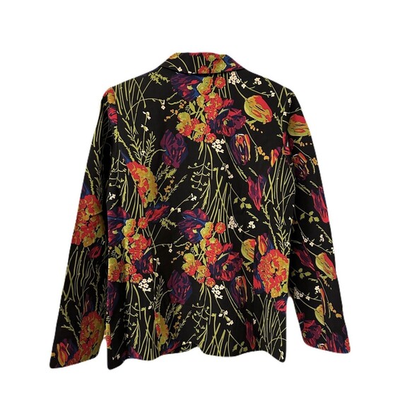 NEW Norm Thompson Womens Size Small Multicolor Botanical Floral Blazer Jacket - Picture 5 of 8